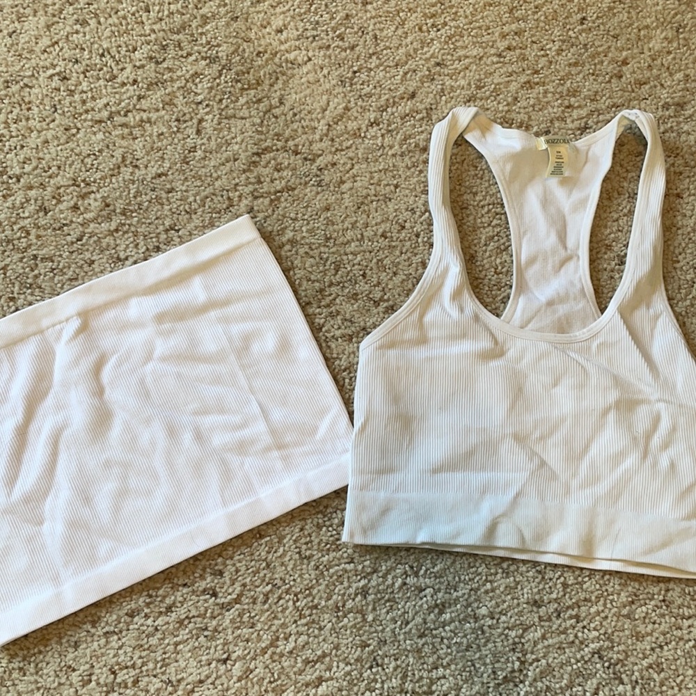 Crop tanks white